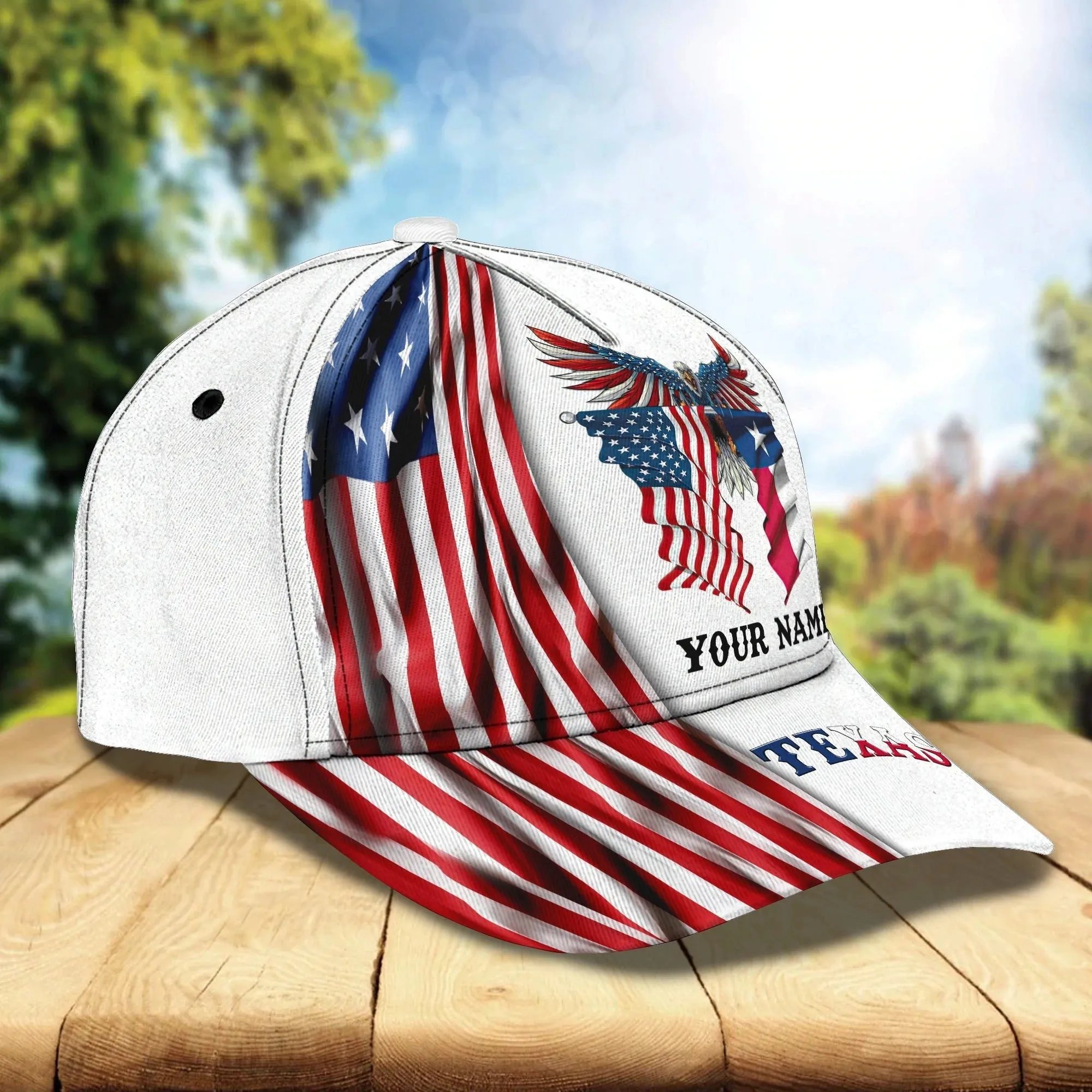 Customized Texas Baseball Cap, Texas Cap, American Strong Support Texas Classic 3D Cap Hat