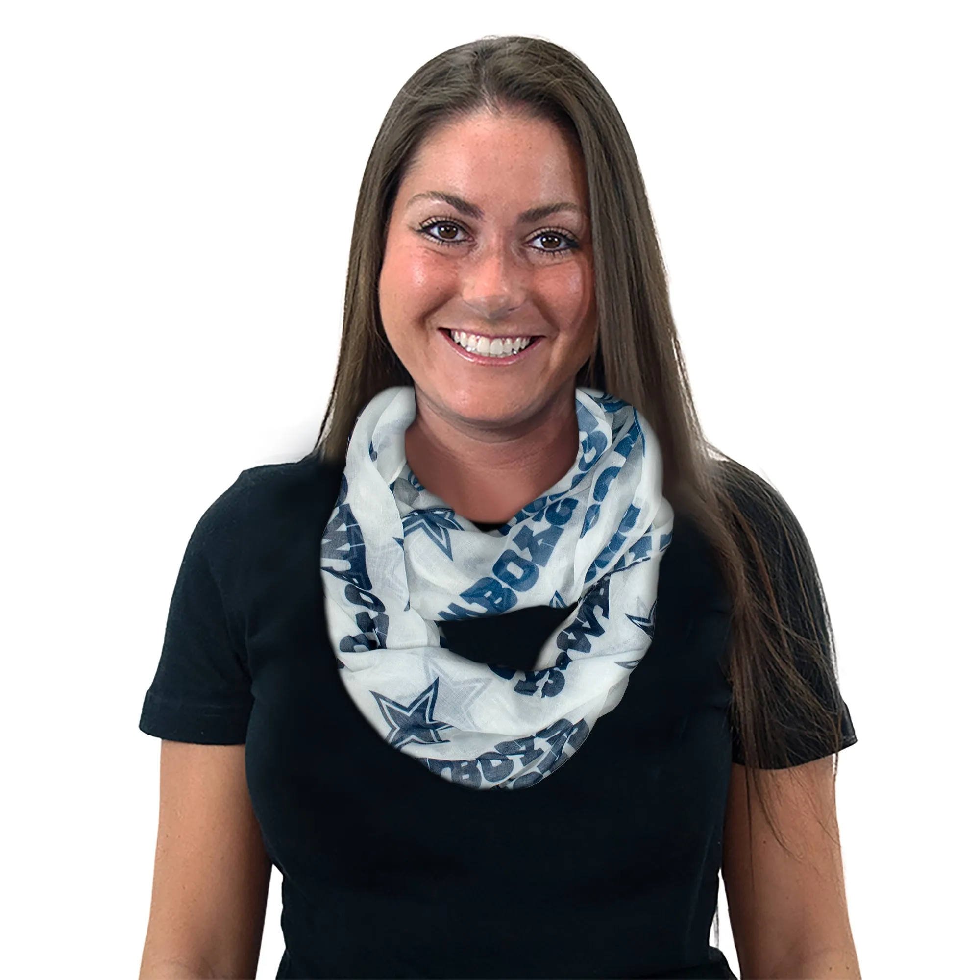 Dallas Cowboys Sheer Infinity Scarf Alternate