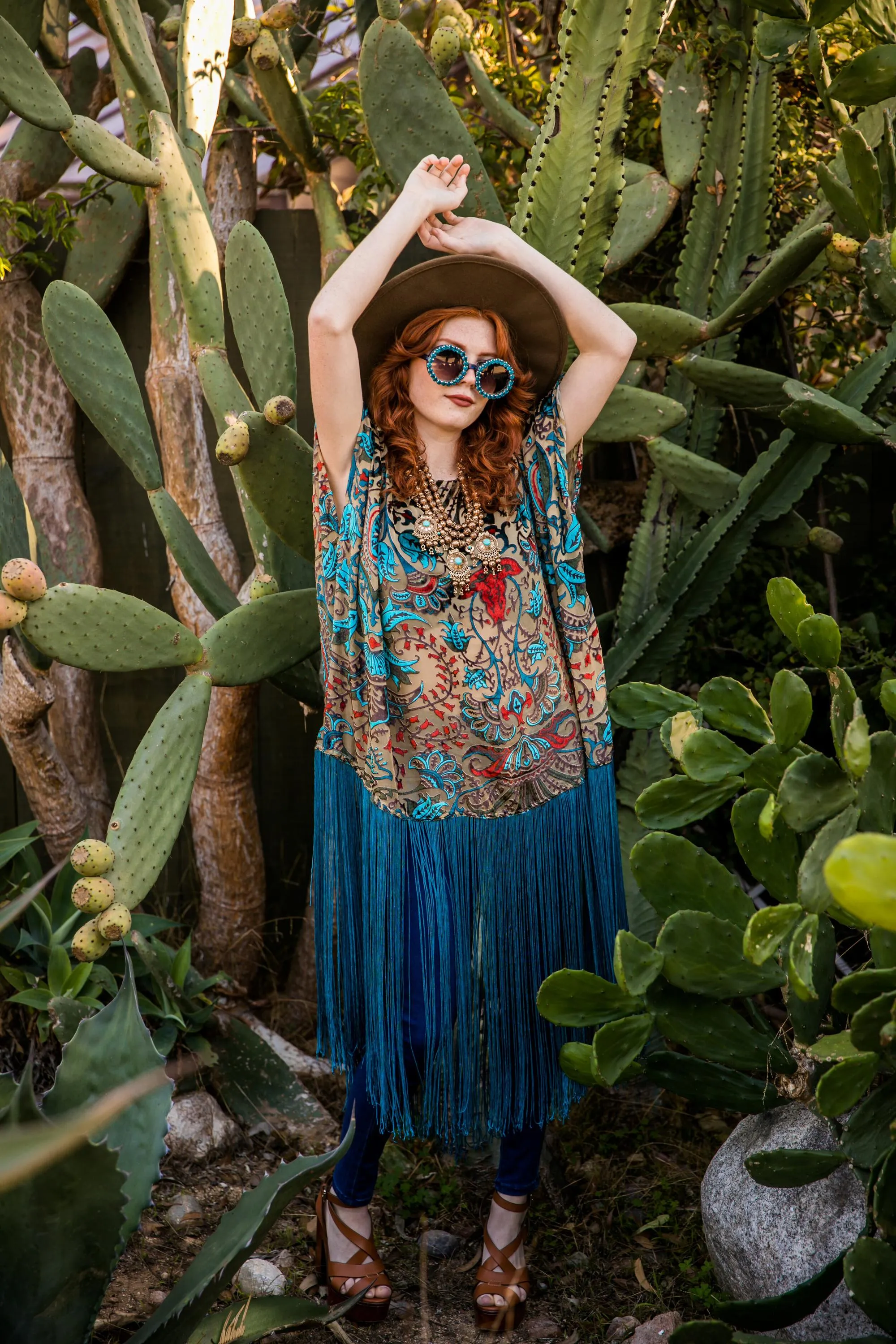 Desert Turquoise Fringe Tunic