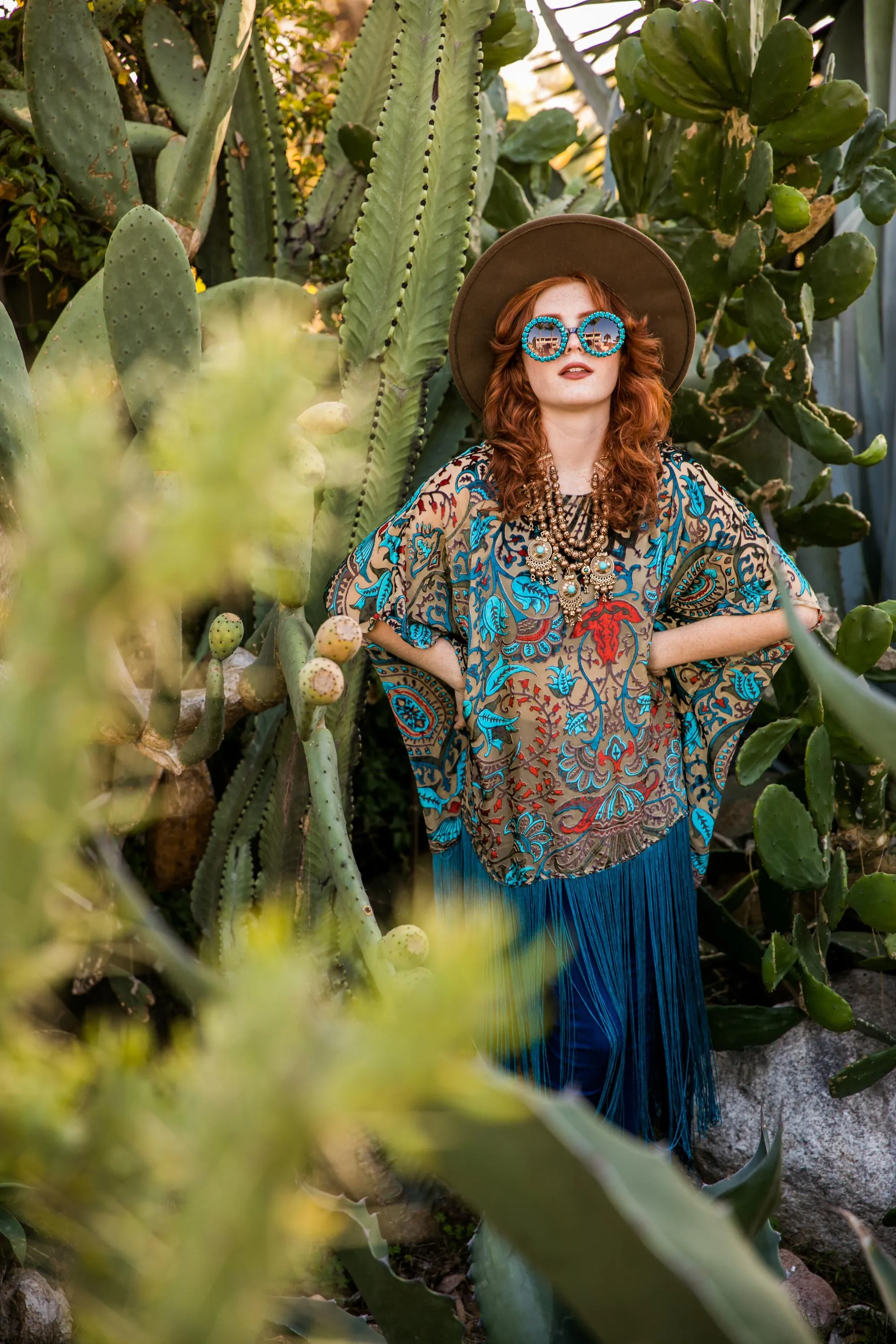 Desert Turquoise Fringe Tunic