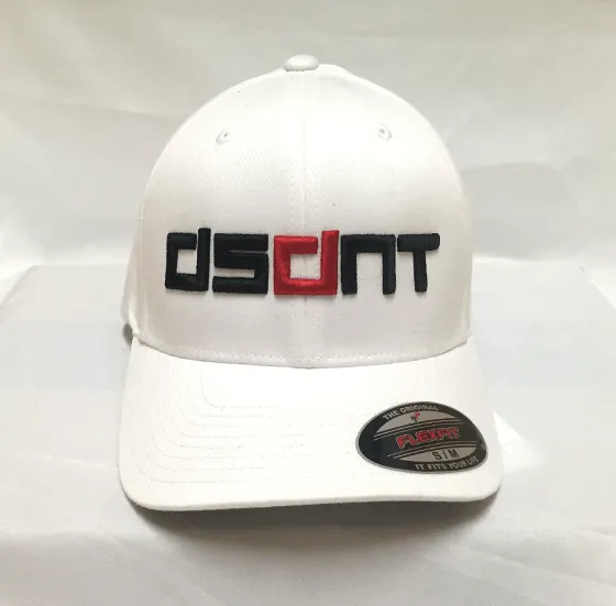 DSDNT White FlexFit Curved Bill Hat