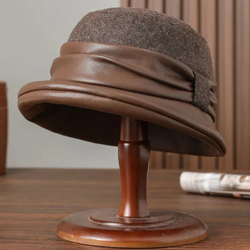 Elegant Wool Cloche Fedora