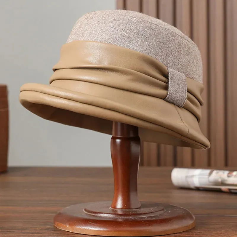 Elegant Wool Cloche Fedora