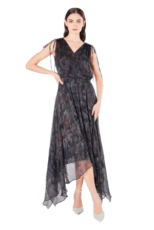 Emmaline Scarf Hem Chiffon Dress