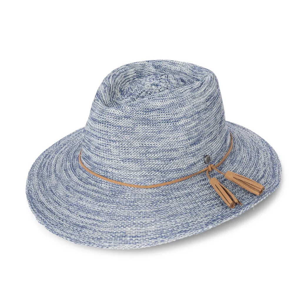 Evoke Caroline Fedora - Light Blue