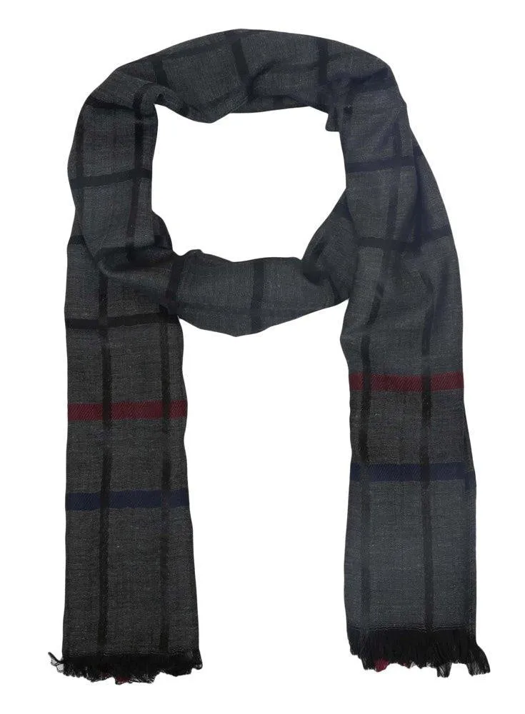 FabSeasons Casual Black Checkered Men's Cotton Scarf