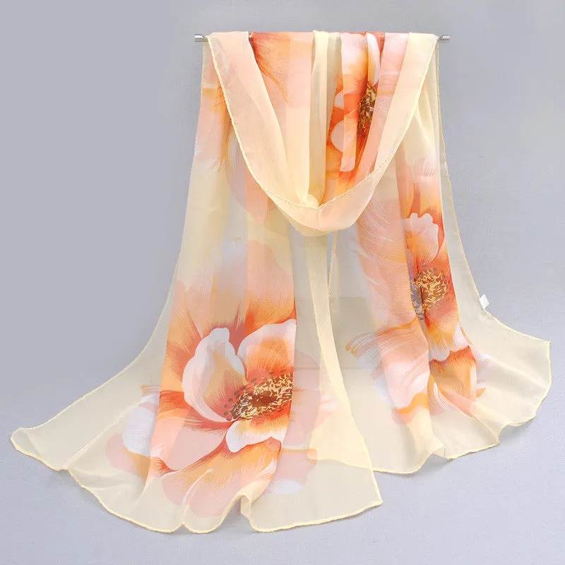 Fashion scarves female shawls super long chiffon korean decorative fabric