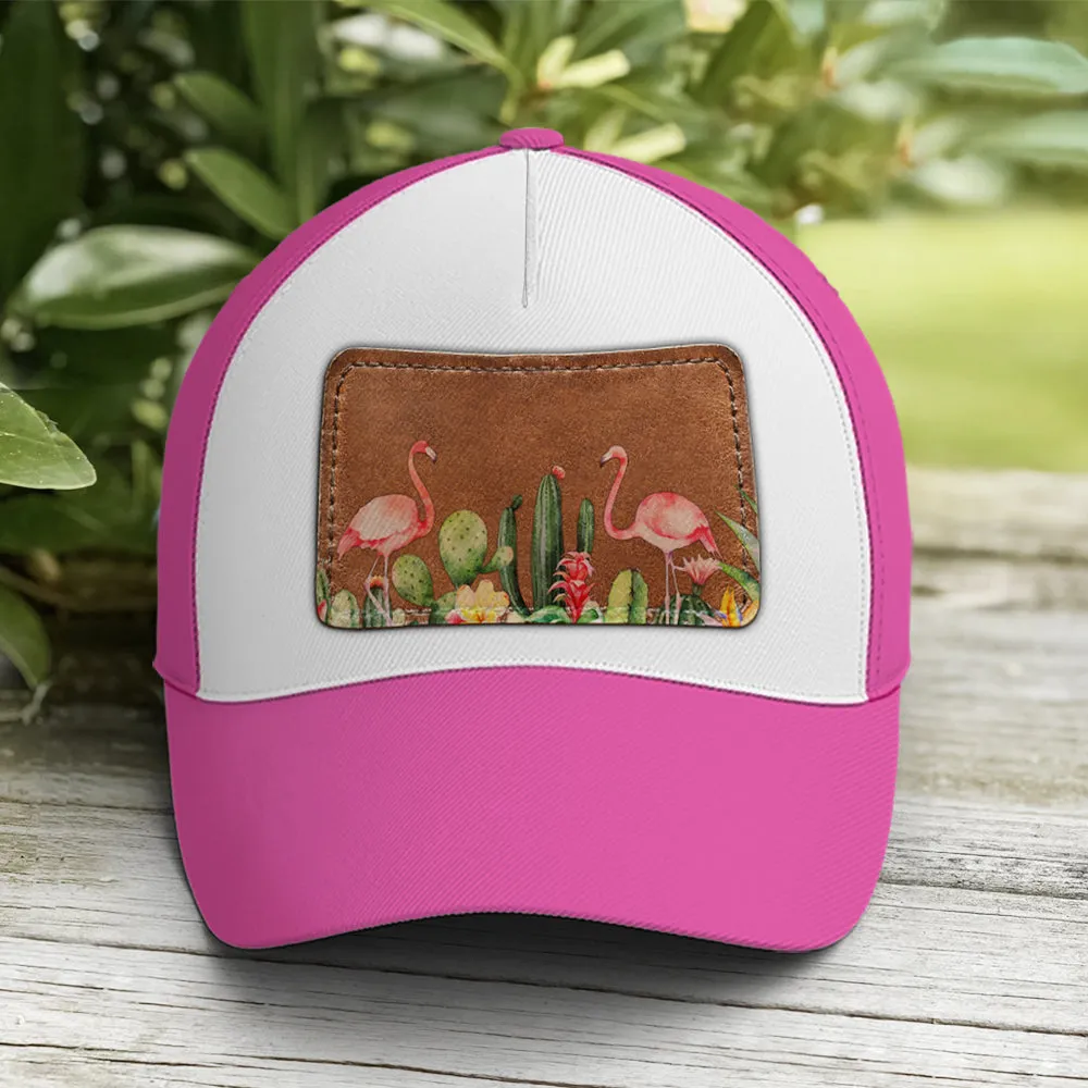 Flamingo And Cactus Classic Pink Baseball Cap Coolspod