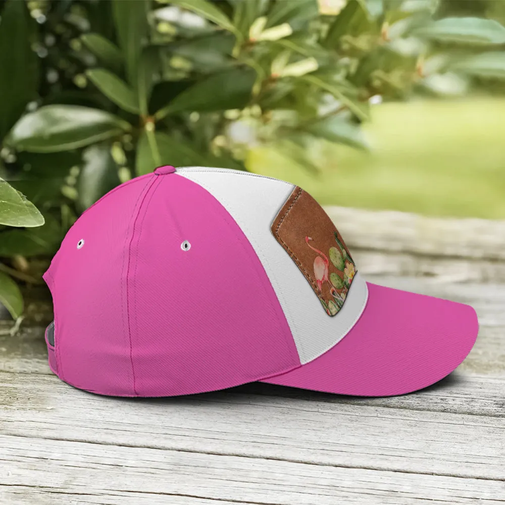 Flamingo And Cactus Classic Pink Baseball Cap Coolspod