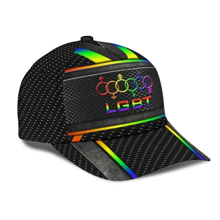 Gay Pride Cap Hat, Love Has No Gender LGBT 3D Printing Baseball Cap Hat, Couple Lesbian Gifts