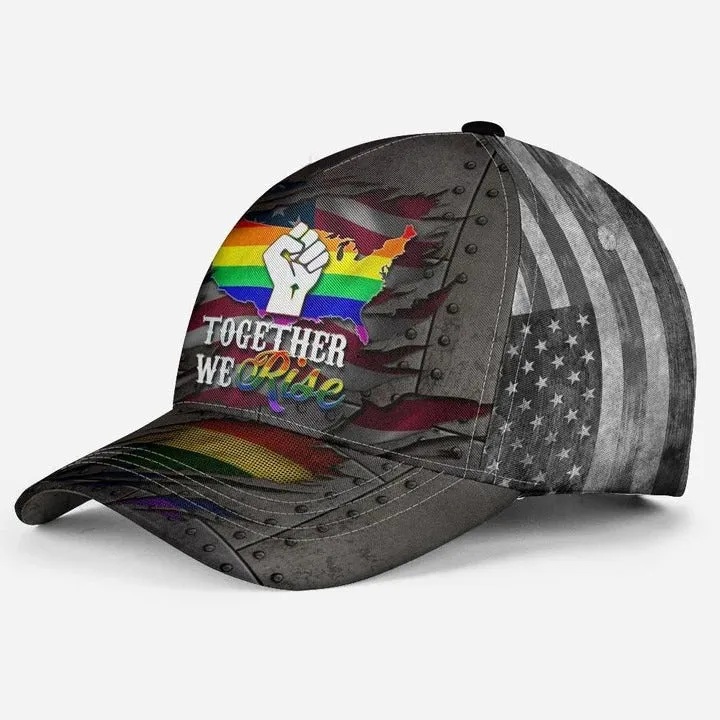 Gay Pride Cap Hat, Love Has No Gender LGBT 3D Printing Baseball Cap Hat, Couple Lesbian Gifts