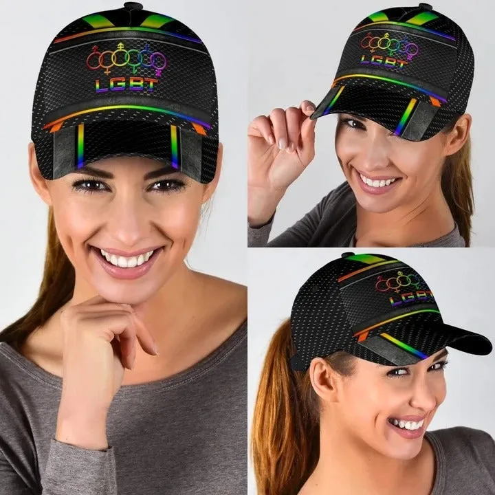 Gay Pride Cap Hat, Love Has No Gender LGBT 3D Printing Baseball Cap Hat, Couple Lesbian Gifts