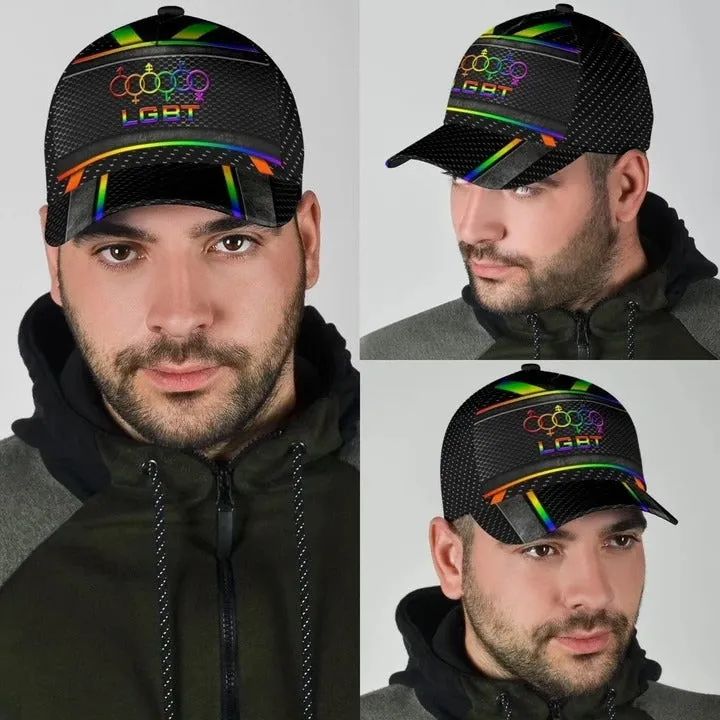 Gay Pride Cap Hat, Love Has No Gender LGBT 3D Printing Baseball Cap Hat, Couple Lesbian Gifts