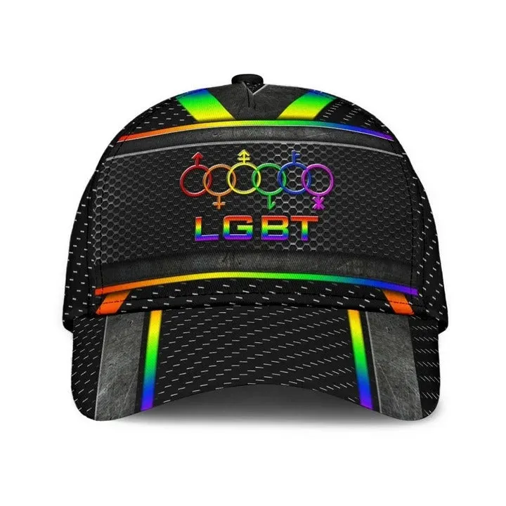 Gay Pride Cap Hat, Love Has No Gender LGBT 3D Printing Baseball Cap Hat, Couple Lesbian Gifts