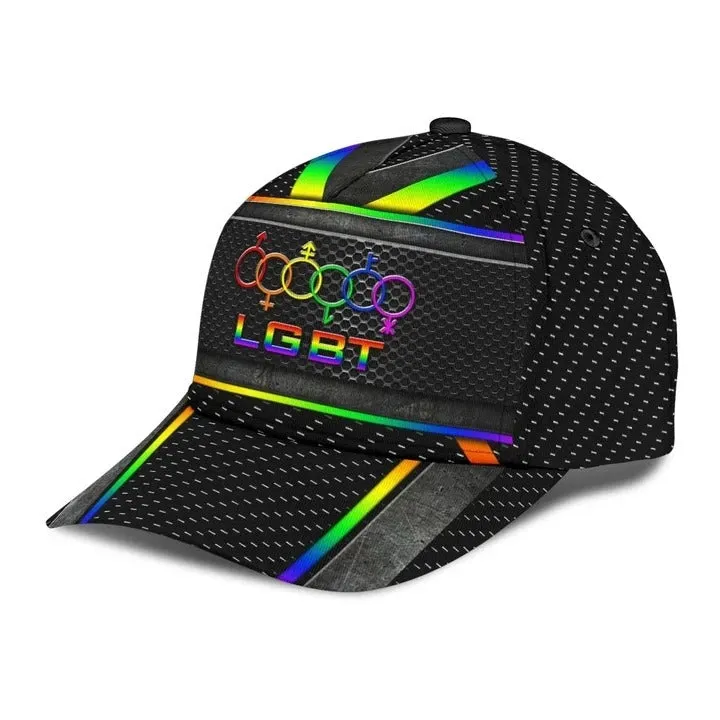 Gay Pride Cap Hat, Love Has No Gender LGBT 3D Printing Baseball Cap Hat, Couple Lesbian Gifts