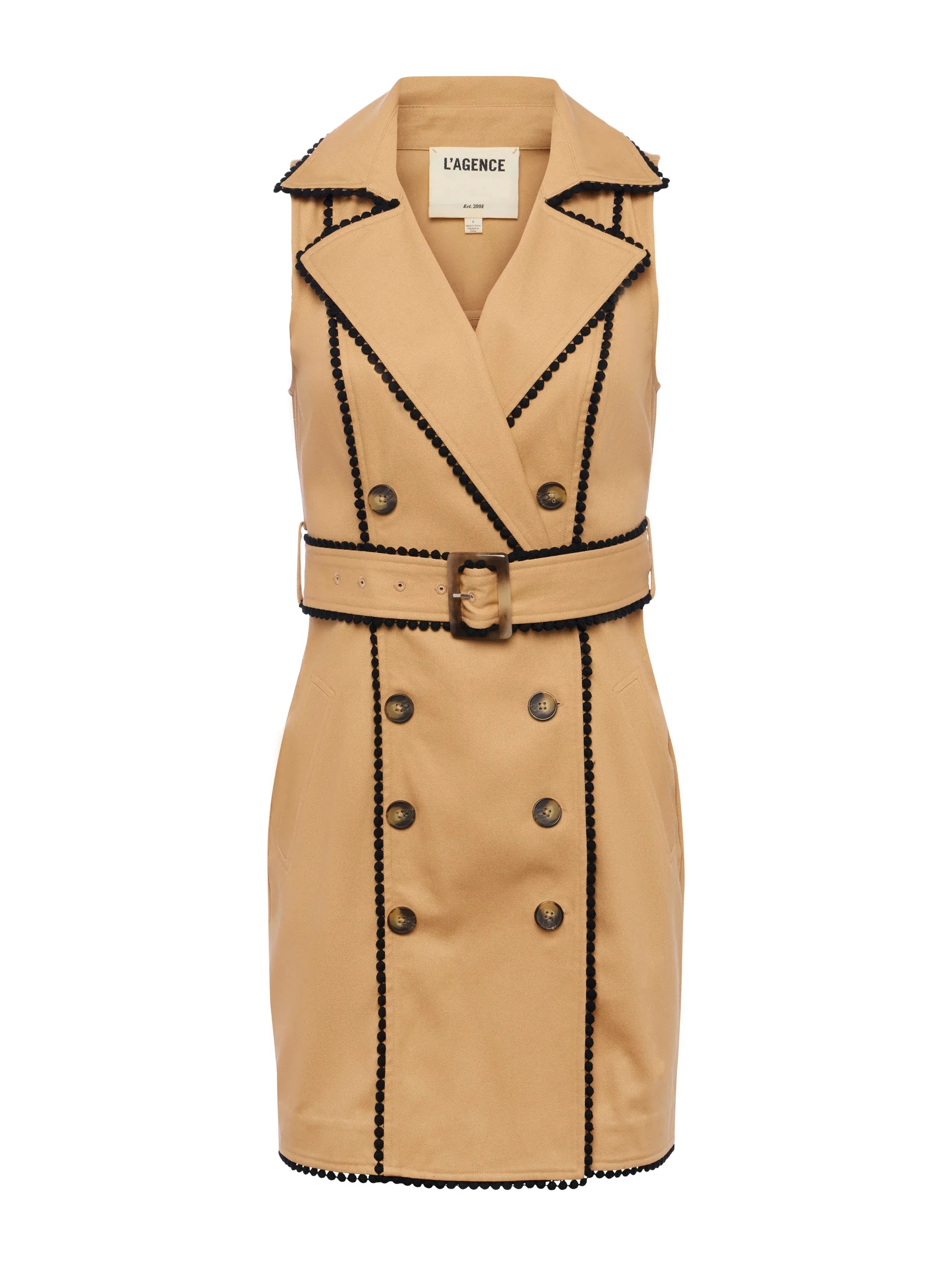 Hale Trench Mini Dress Soft Camel