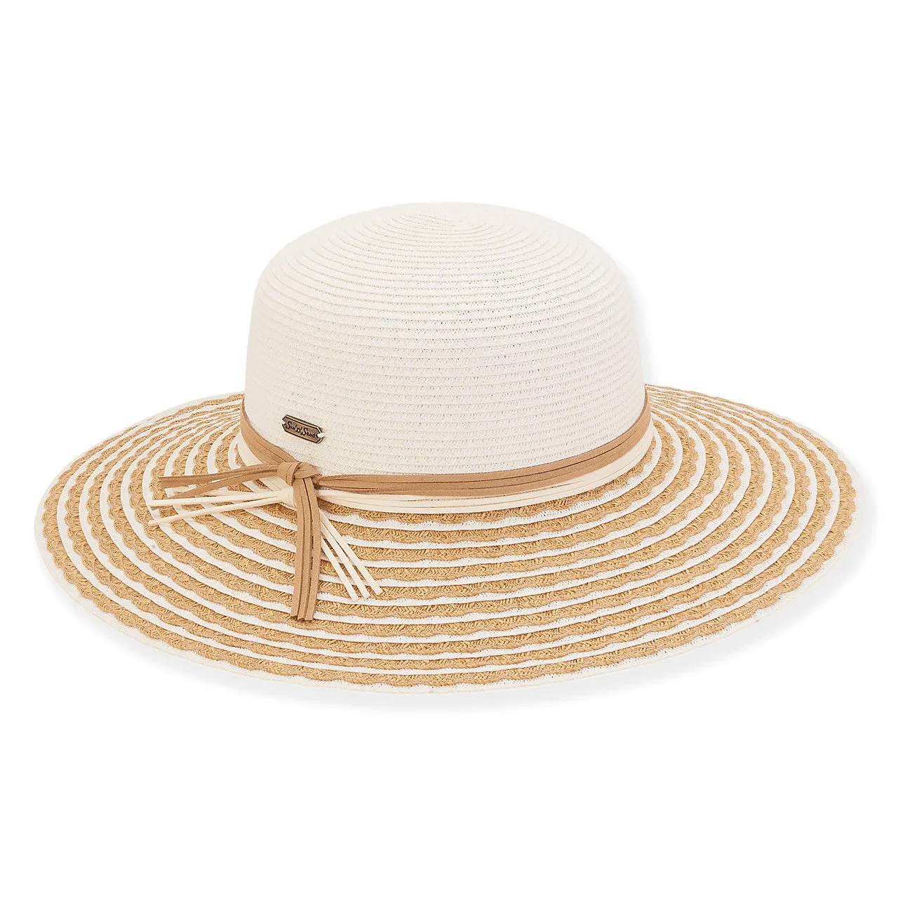 Hat - Ivory-Paperbraid Floppy Brim-Women's-Hh2699a