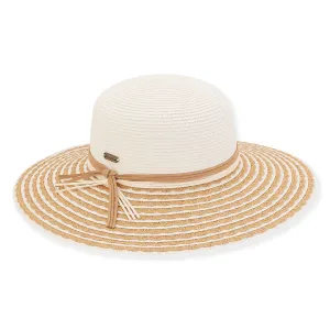 Hat - Ivory-Paperbraid Floppy Brim-Women's-Hh2699a