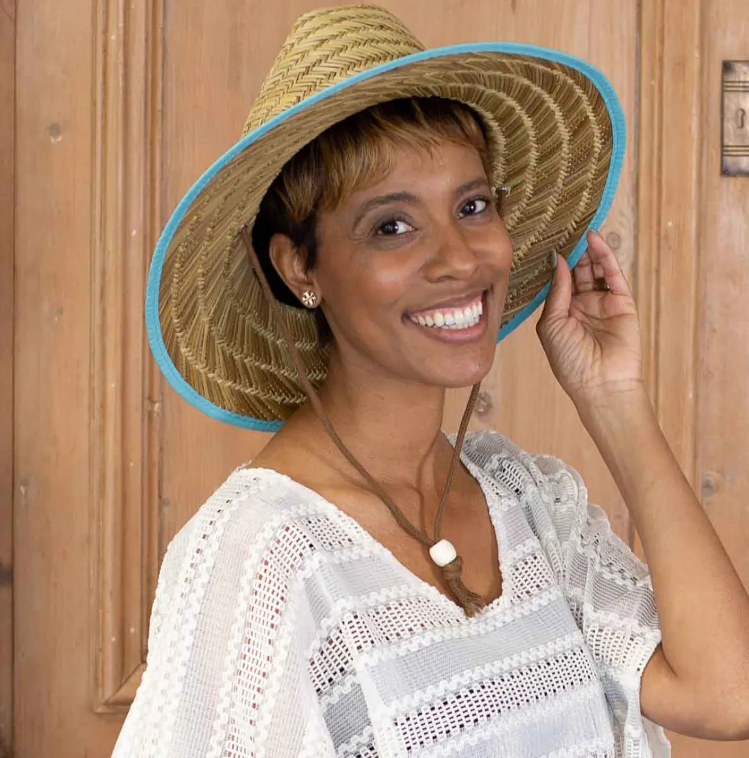 Havana Sun Hat in Aruba Blue