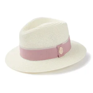 Hicks & Brown Orford Summer Fedora - Dusky Pink