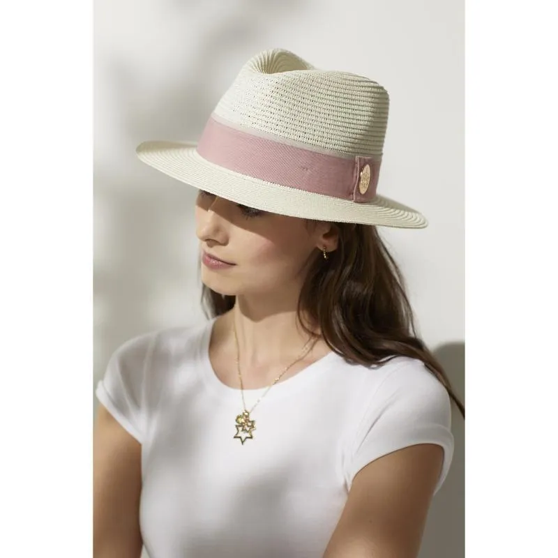 Hicks & Brown Orford Summer Fedora - Dusky Pink