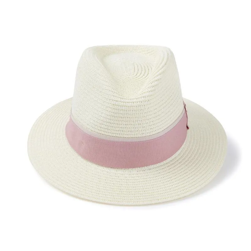 Hicks & Brown Orford Summer Fedora - Dusky Pink