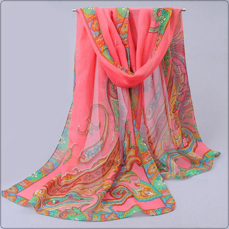 Hijab womens tops fashion spring autumn chiffon silk scarf summer sun cape air conditioning thermal scarves