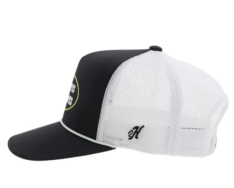 Hooey Cactus Ropes Black & White Trucker Snapback Hat CR106