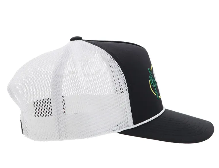 Hooey Cactus Ropes Black & White Trucker Snapback Hat CR106