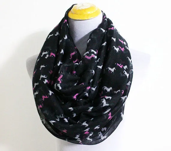 Horse Printed Infinity Scarf