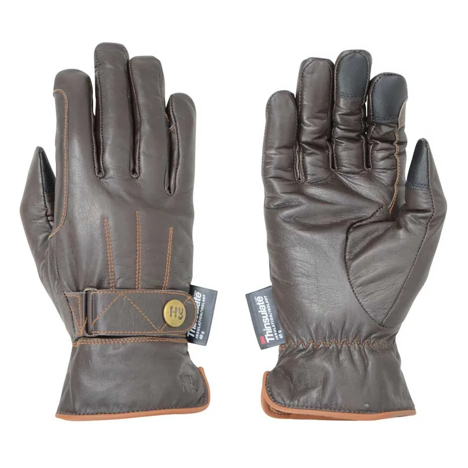 Hy Equestrian Thinsulate Leather Winter Riding Gloves