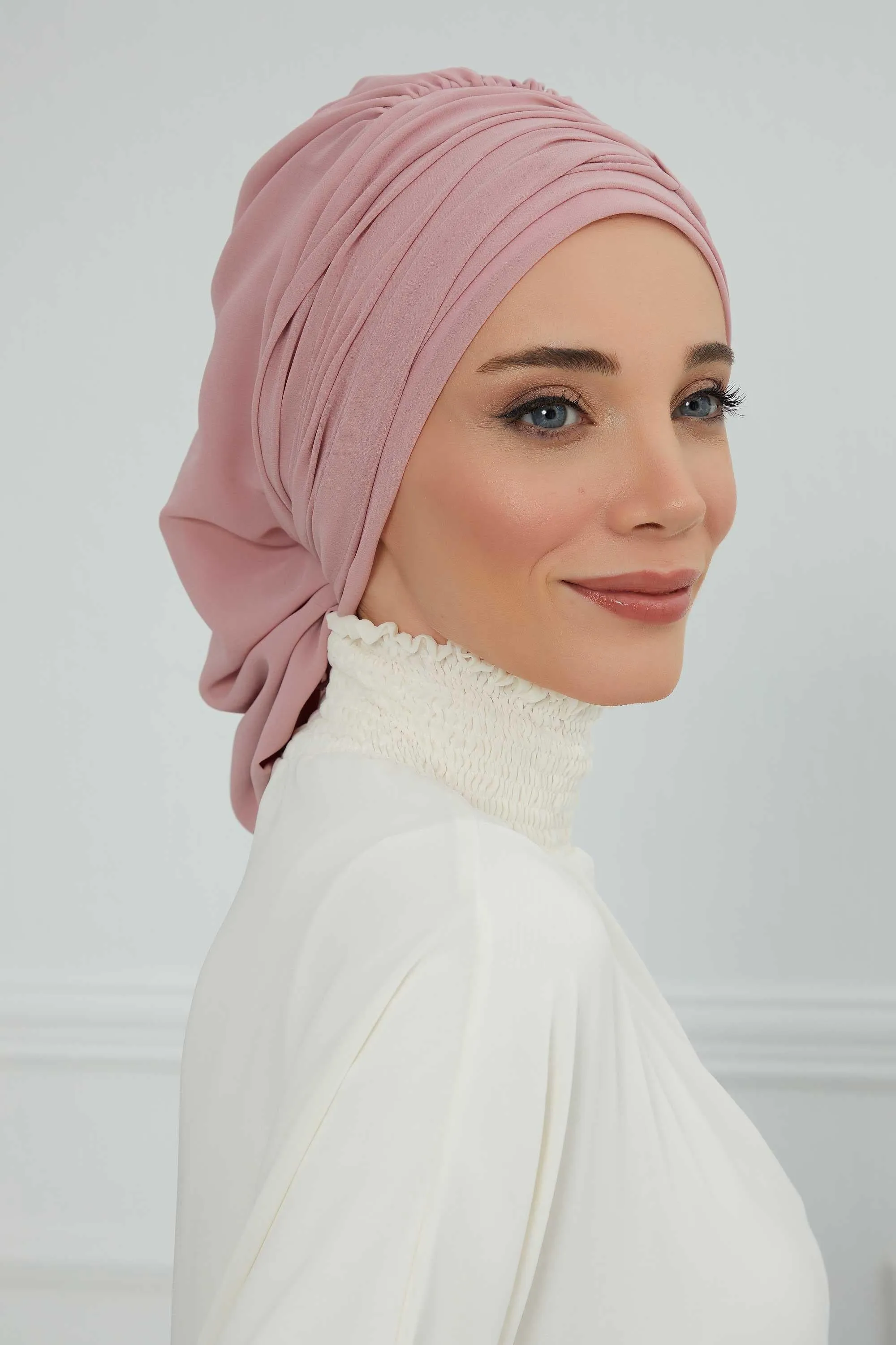 Instant Turban Chiffon Scarf Head Turbans For Women Headwear Stylish Elegant Design,HT-107