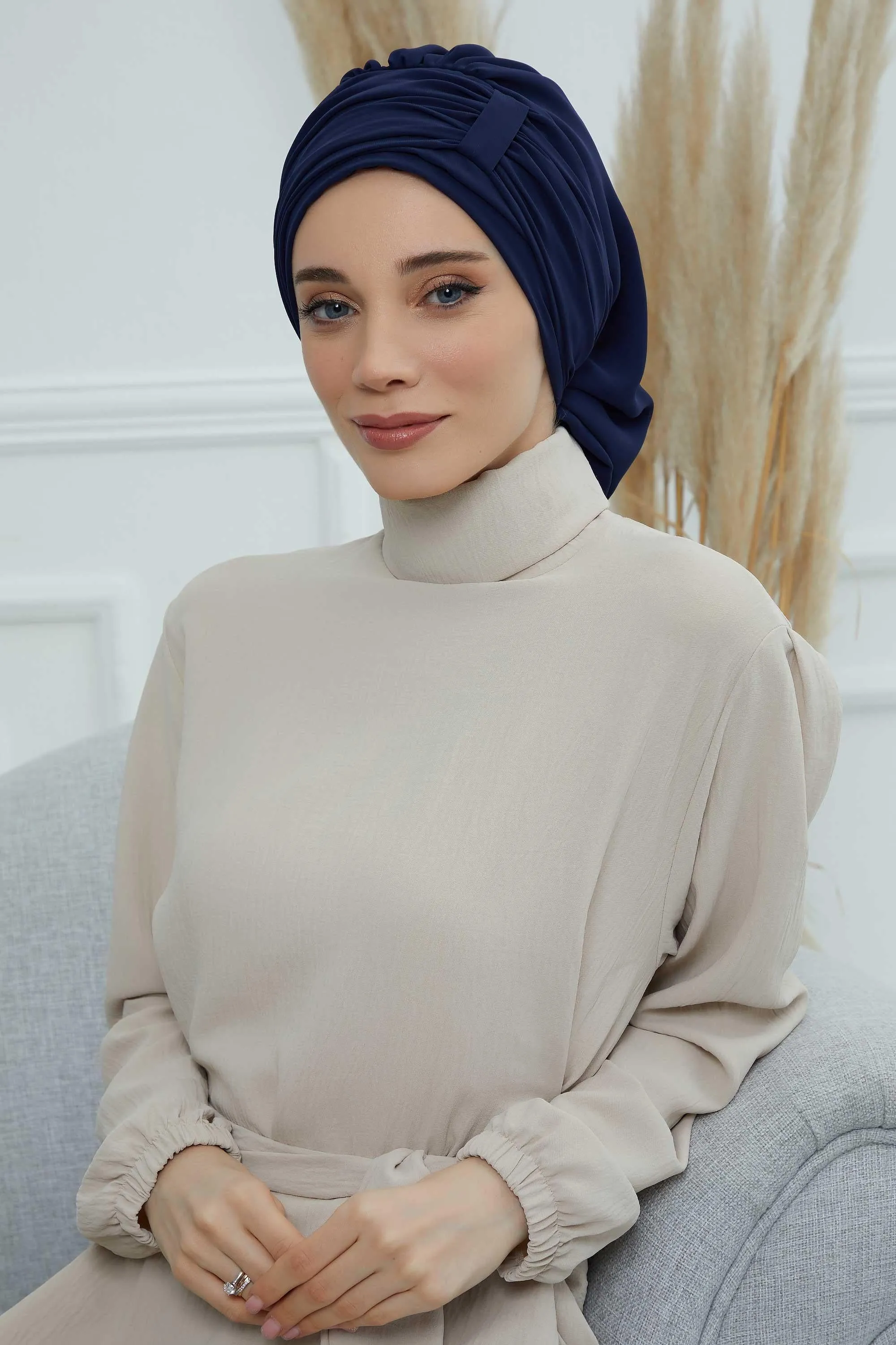 Instant Turban Chiffon Scarf Head Turbans For Women Headwear Stylish Elegant Design,HT-107