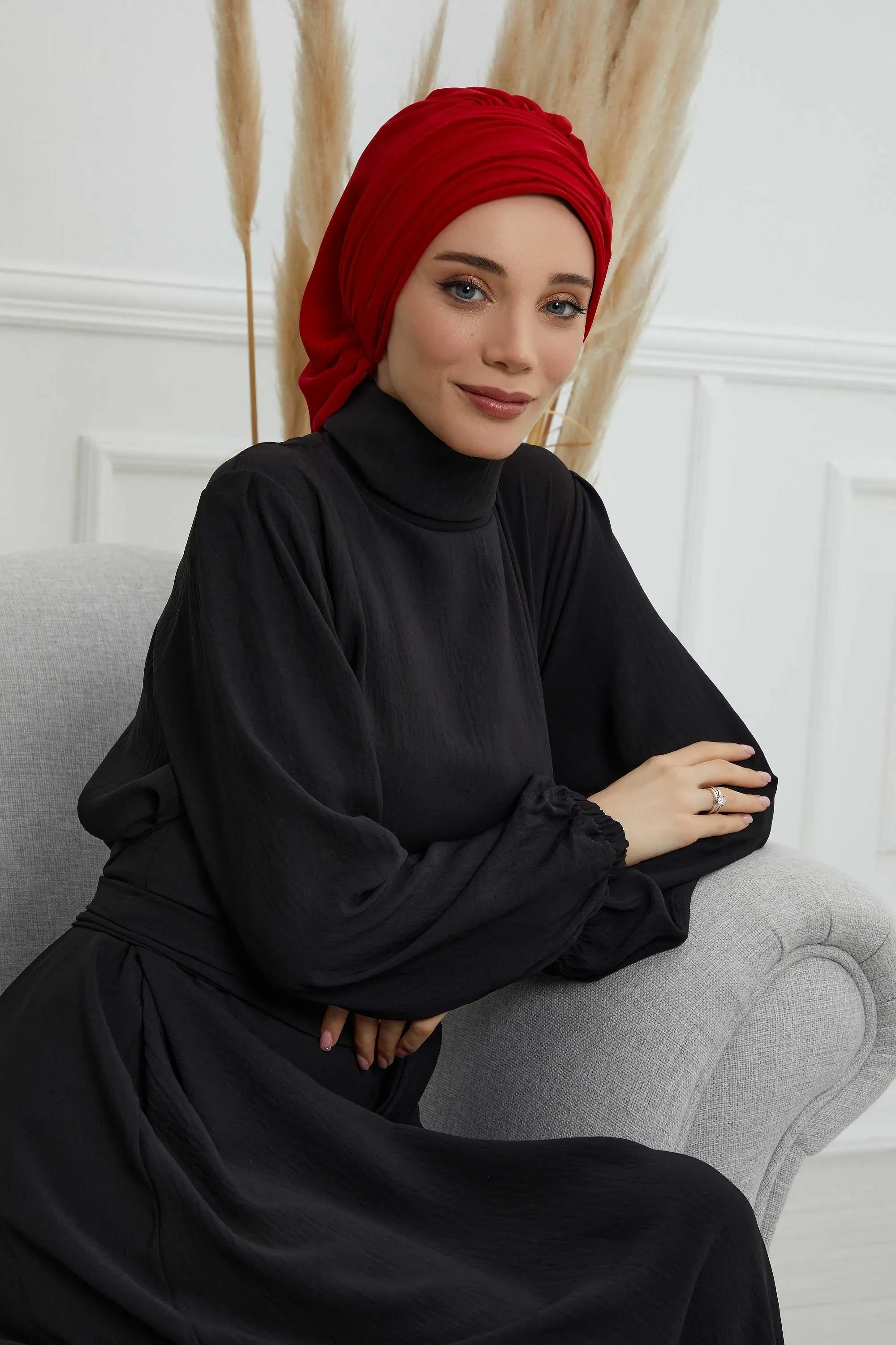 Instant Turban Chiffon Scarf Head Turbans For Women Headwear Stylish Elegant Design,HT-107