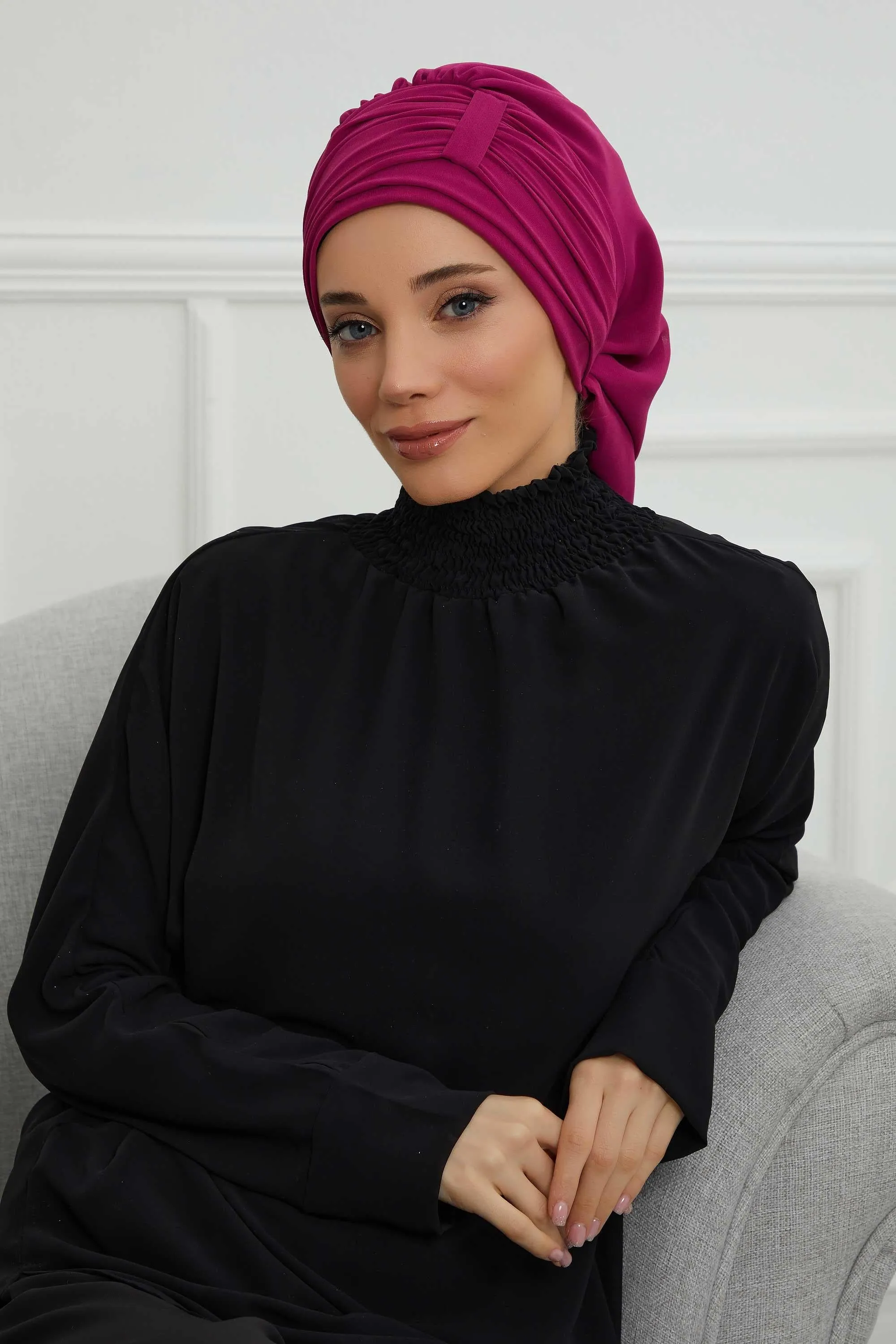 Instant Turban Chiffon Scarf Head Turbans For Women Headwear Stylish Elegant Design,HT-107