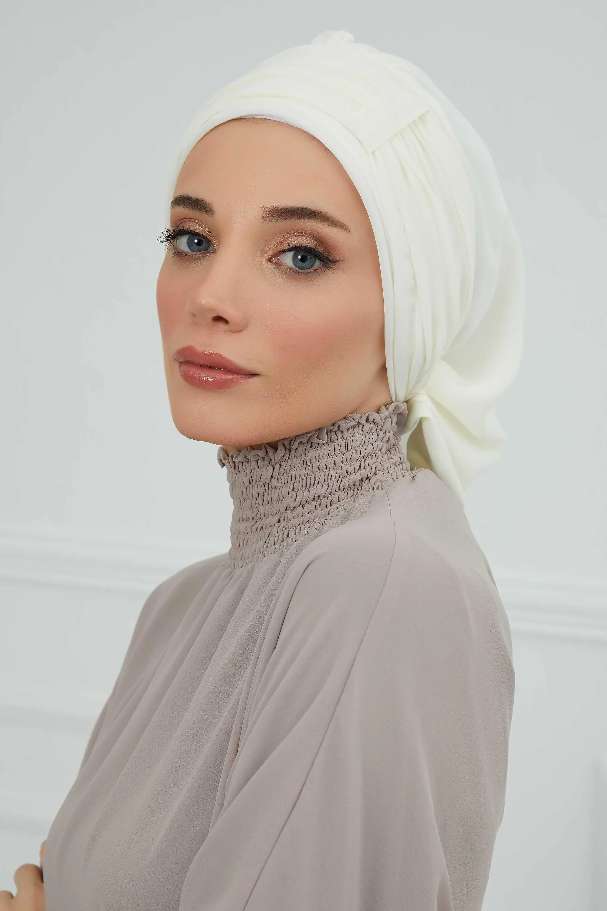 Instant Turban Chiffon Scarf Head Turbans For Women Headwear Stylish Elegant Design,HT-107