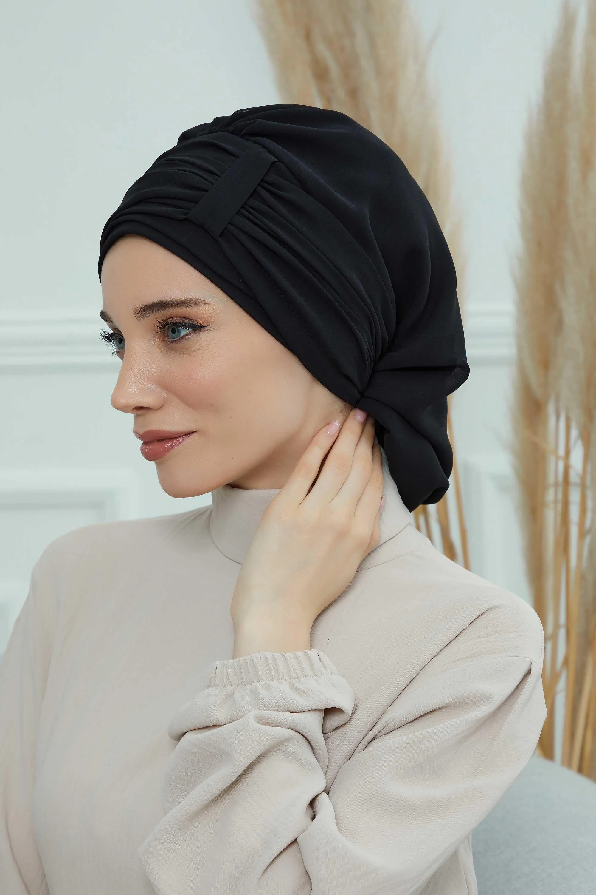 Instant Turban Chiffon Scarf Head Turbans For Women Headwear Stylish Elegant Design,HT-107