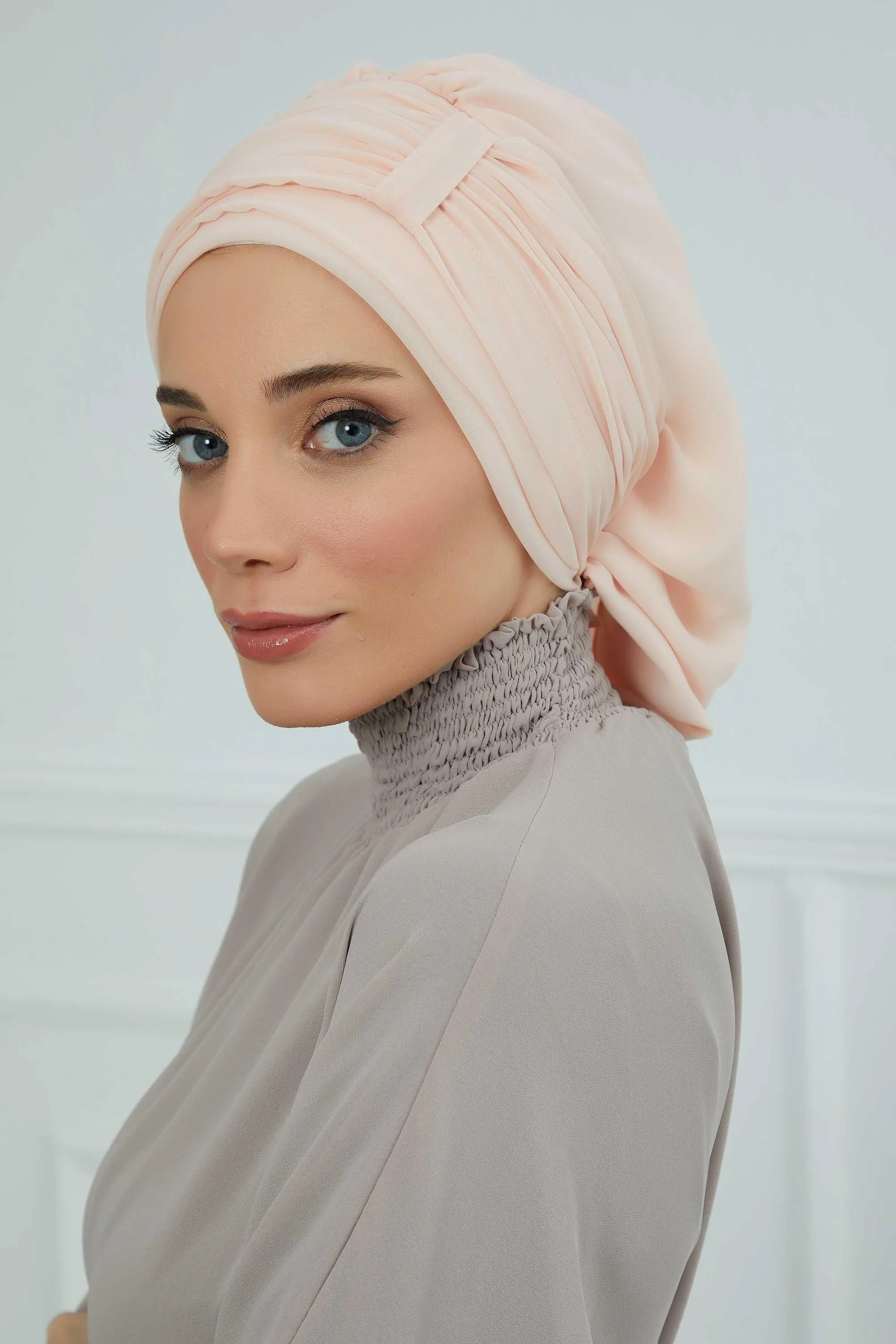 Instant Turban Chiffon Scarf Head Turbans For Women Headwear Stylish Elegant Design,HT-107