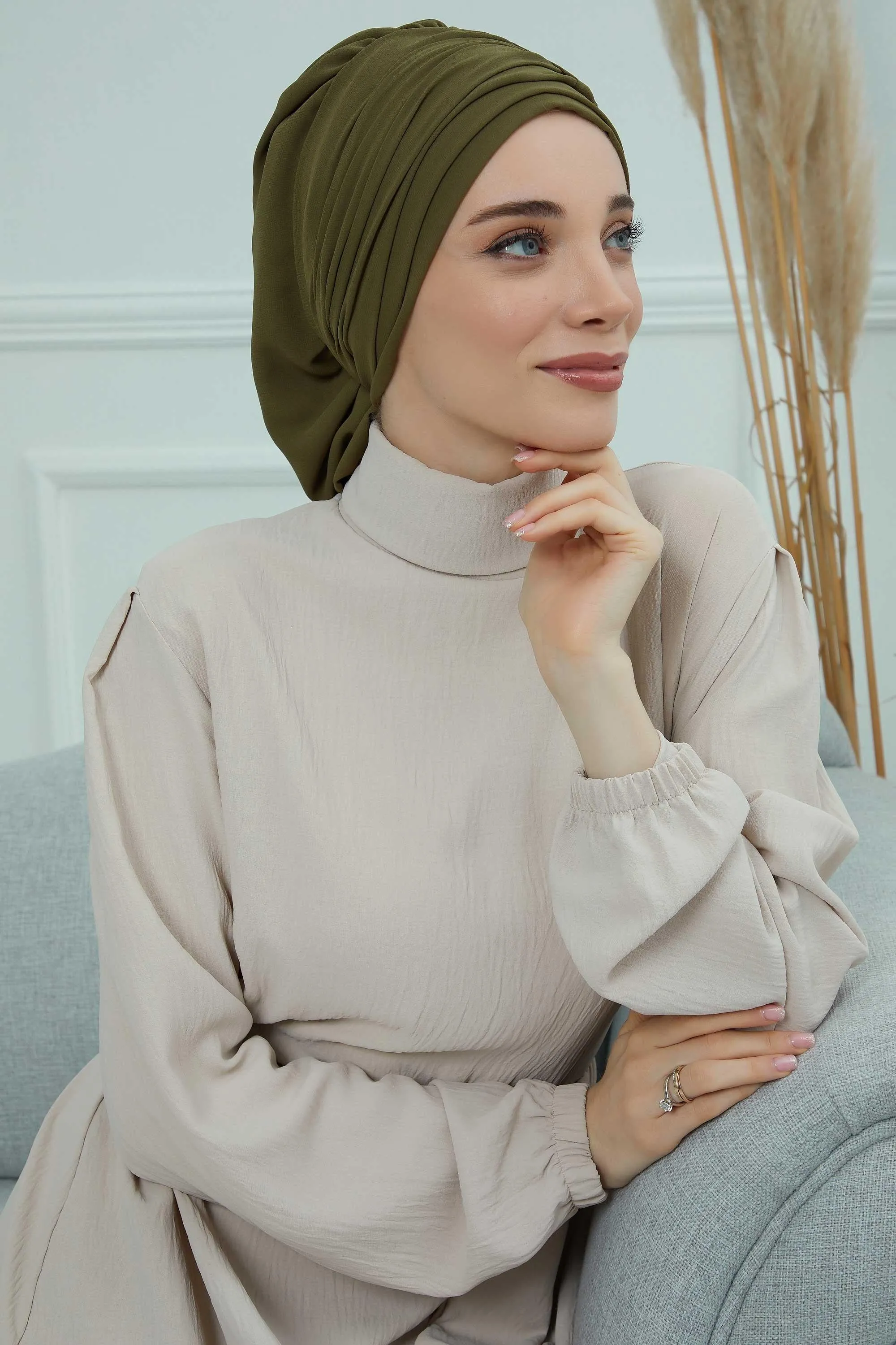 Instant Turban Chiffon Scarf Head Turbans For Women Headwear Stylish Elegant Design,HT-107