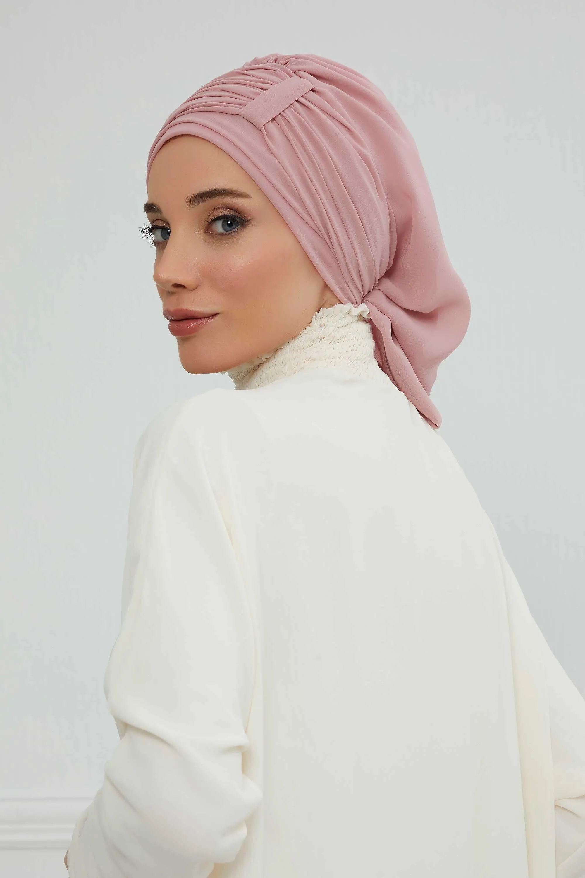 Instant Turban Chiffon Scarf Head Turbans For Women Headwear Stylish Elegant Design,HT-107