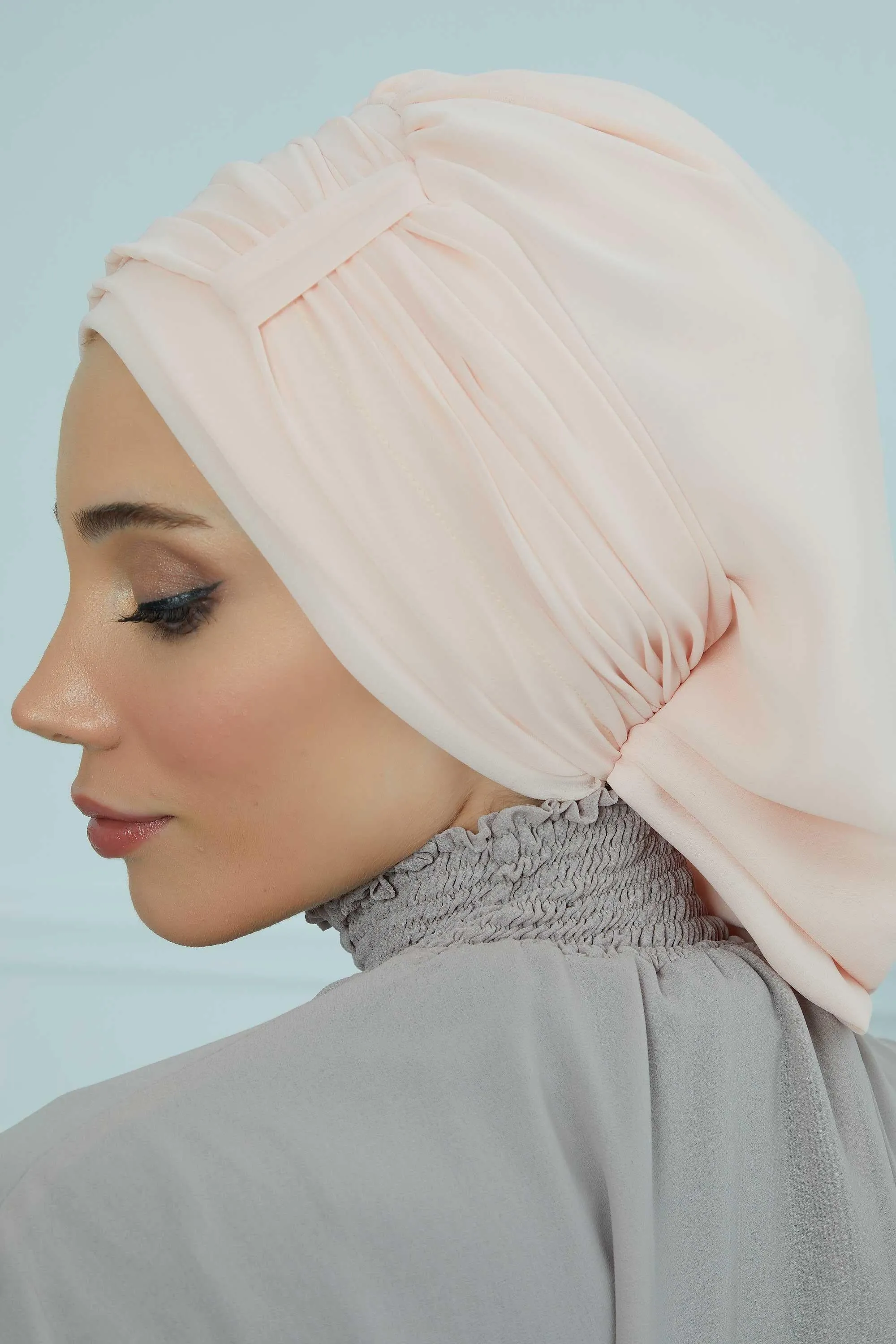 Instant Turban Chiffon Scarf Head Turbans For Women Headwear Stylish Elegant Design,HT-107