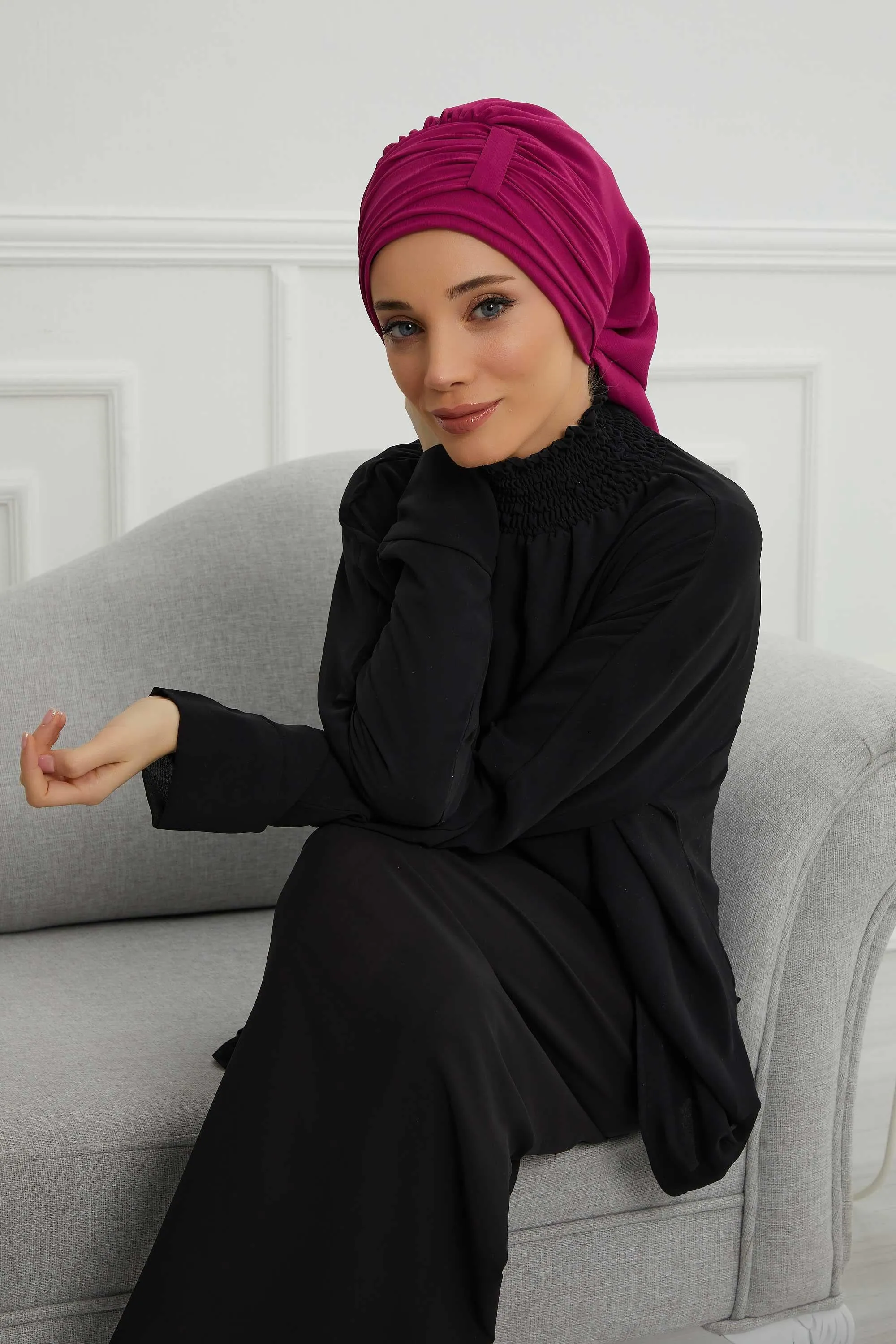 Instant Turban Chiffon Scarf Head Turbans For Women Headwear Stylish Elegant Design,HT-107