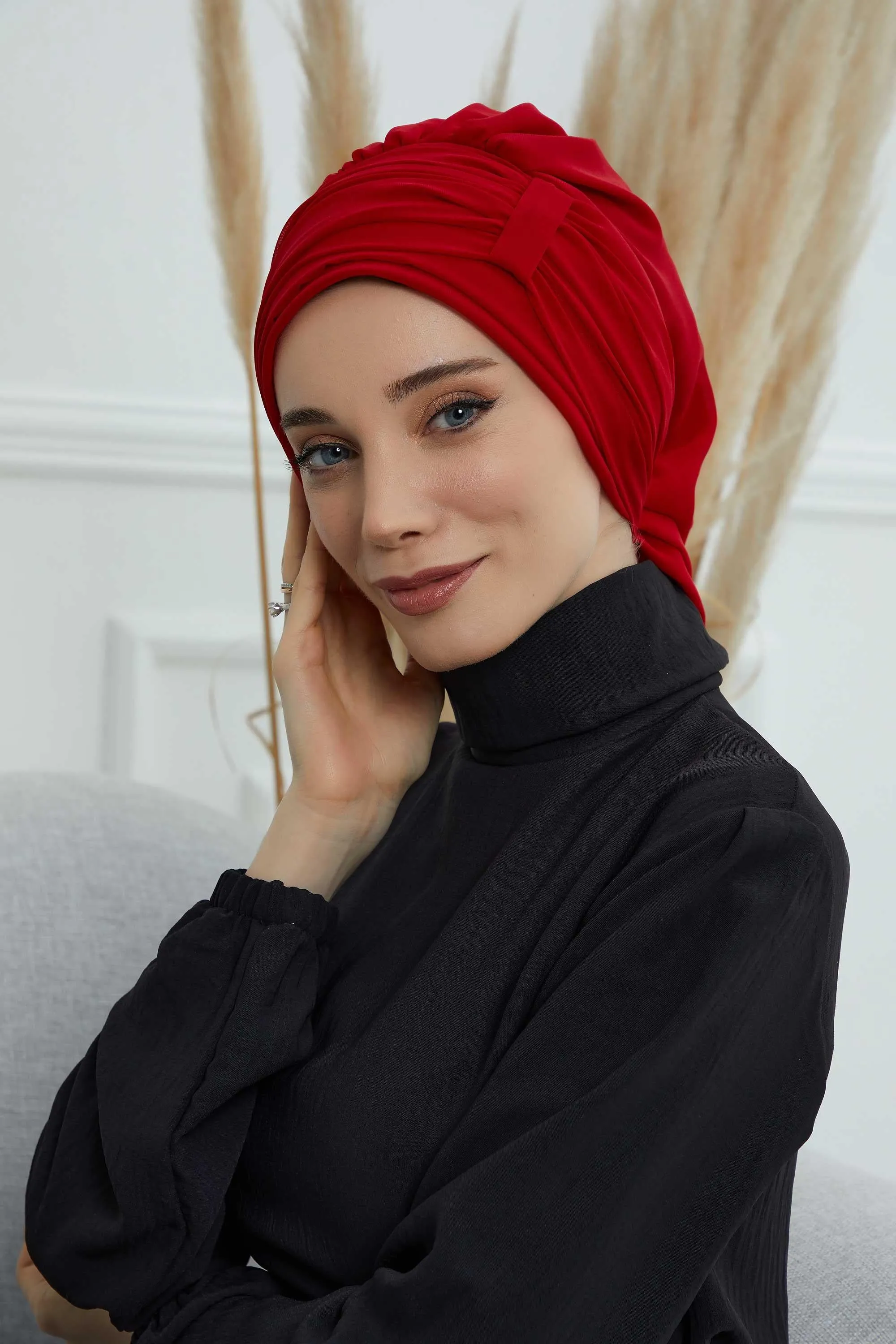 Instant Turban Chiffon Scarf Head Turbans For Women Headwear Stylish Elegant Design,HT-107