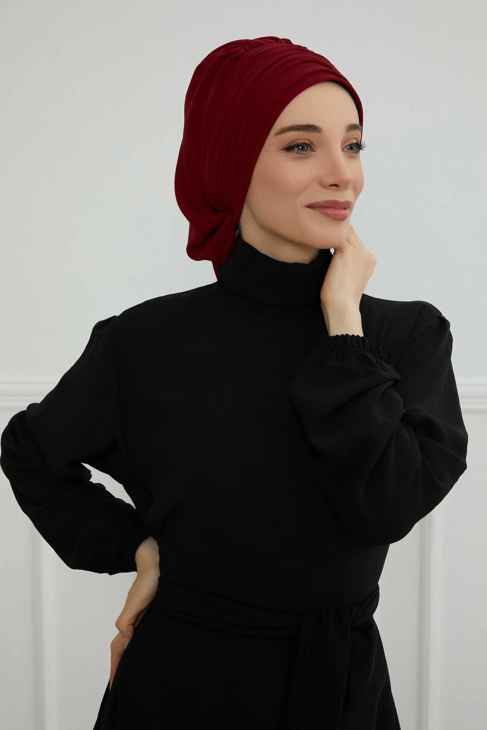 Instant Turban Chiffon Scarf Head Turbans For Women Headwear Stylish Elegant Design,HT-107