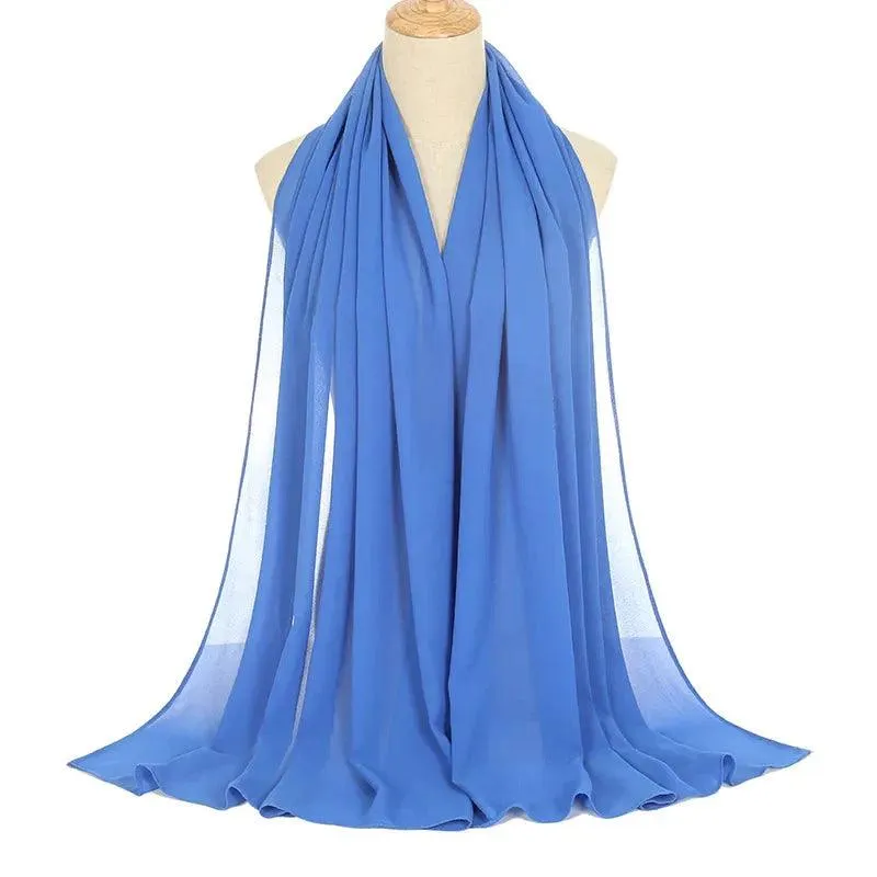 Islamic Chiffon Hijab Scarf Head Wrap for Muslim Women