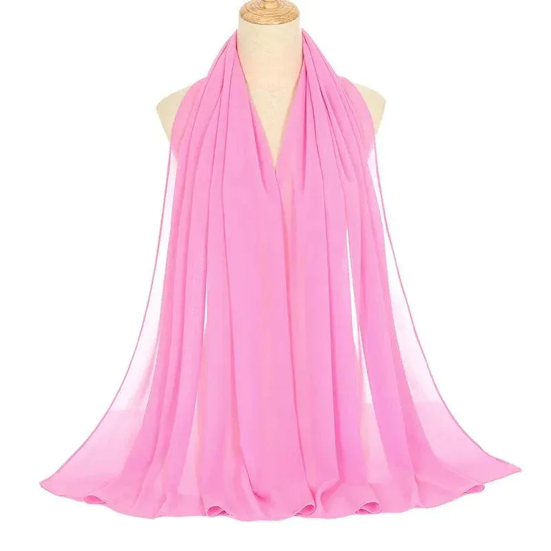 Islamic Chiffon Hijab Scarf Head Wrap for Muslim Women