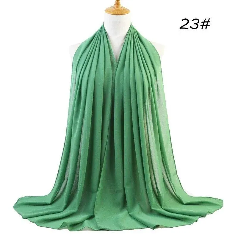 Islamic Chiffon Hijab Scarf Head Wrap for Muslim Women