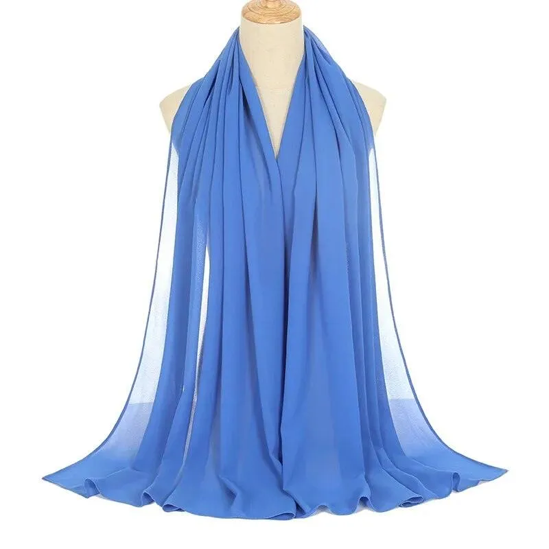 Islamic Chiffon Hijab Scarf Head Wrap for Muslim Women