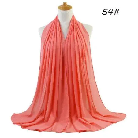 Islamic Chiffon Hijab Scarf Head Wrap for Muslim Women