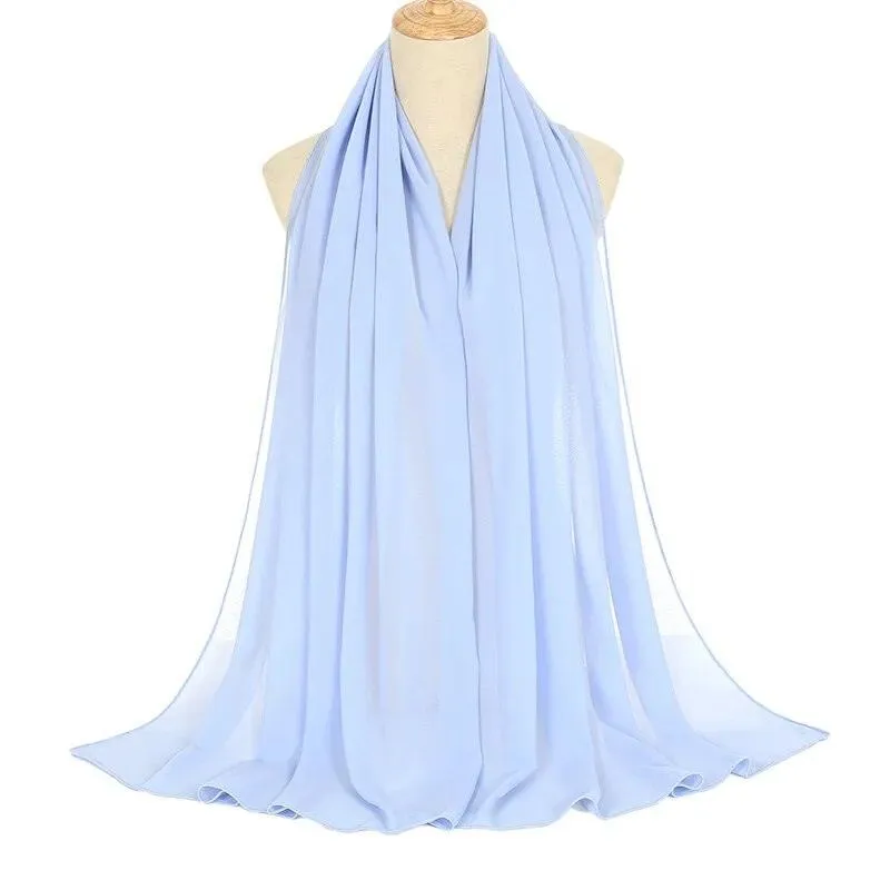 Islamic Chiffon Hijab Scarf Head Wrap for Muslim Women